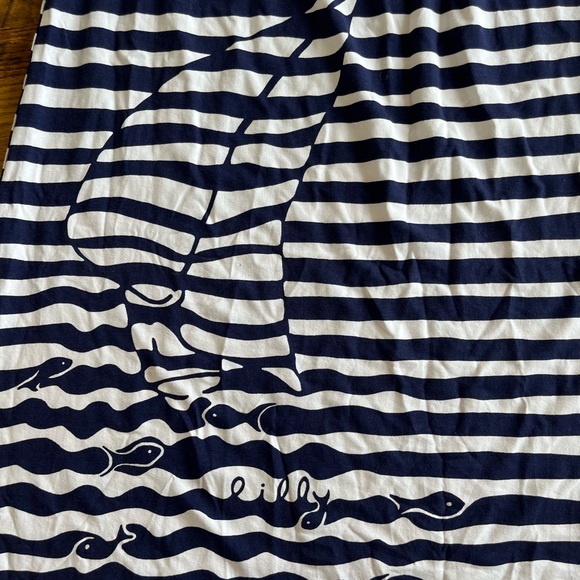 Lilly Pulitzer Emmett Maxi Dress Sailboat Stripe Navy Size XS - Picture 4 of 5